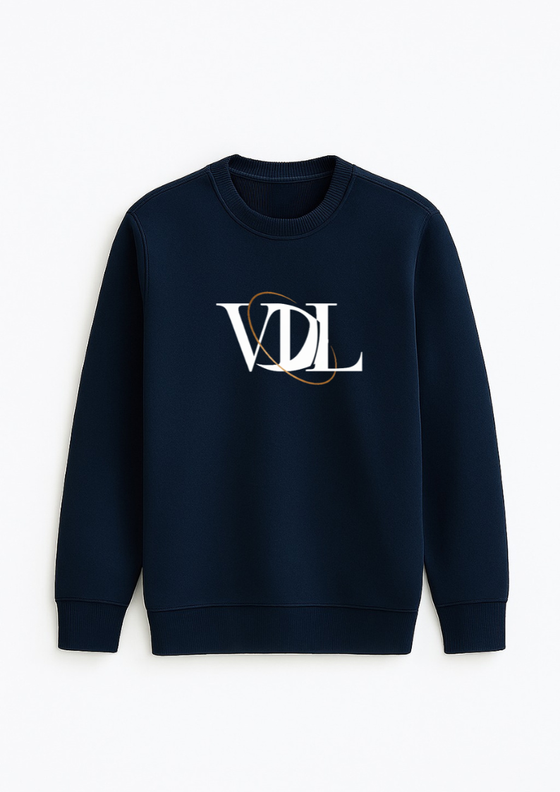 miniature de Pull Bleu Marin avec logo au centre